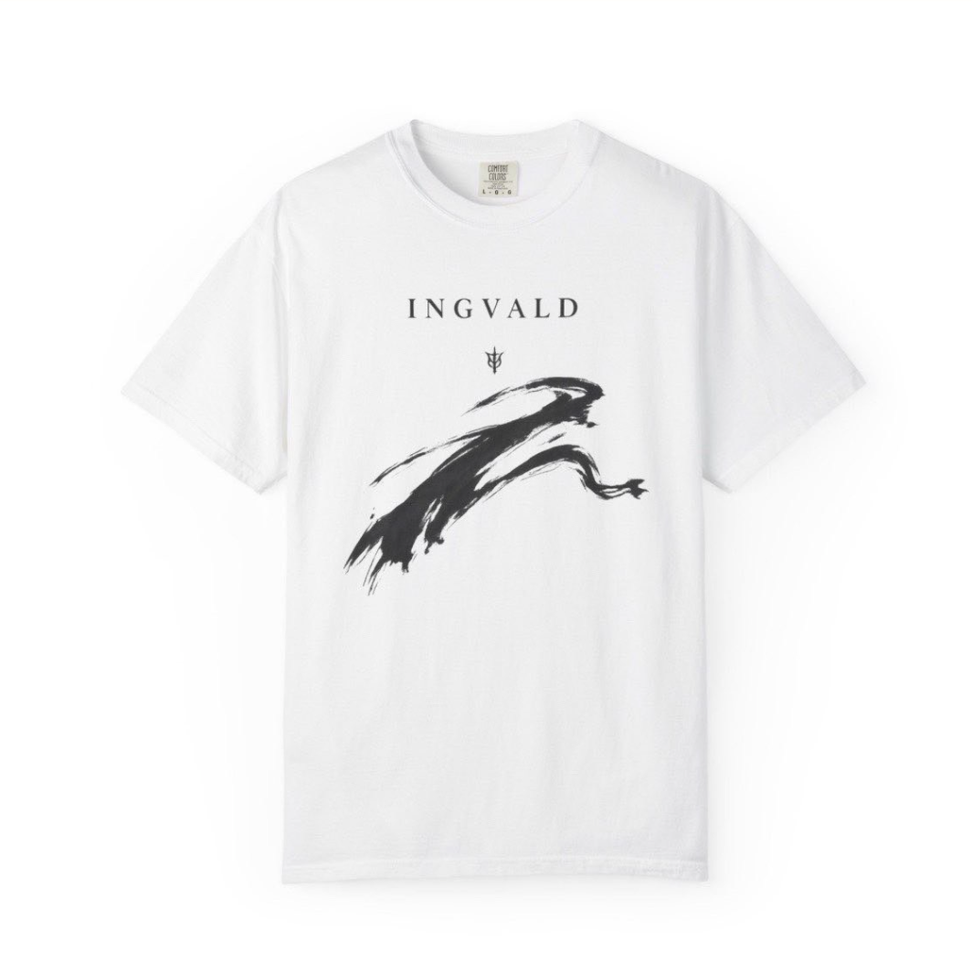 INGVALD Brushstroke T Shirt white