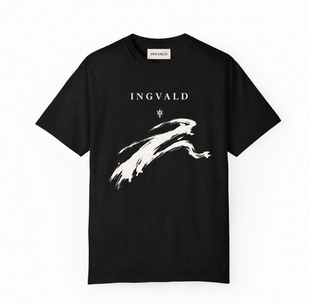 INGVALD Brushstroke T shirt black