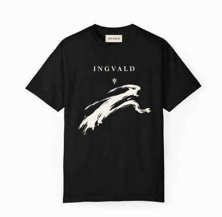 INGVALD Brushstroke T shirt black